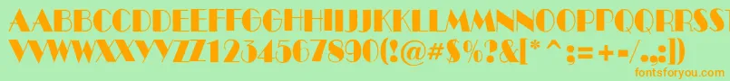 More about Bentt13 Font Bentt13 Font – Orange Fonts on Green Background