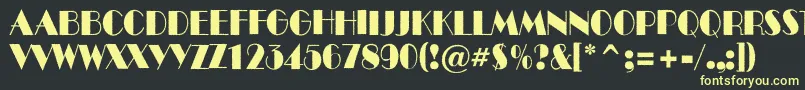 Bentt13 Font – Yellow Fonts on Black Background