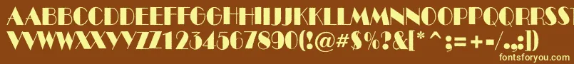 Bentt13 Font – Yellow Fonts on Brown Background