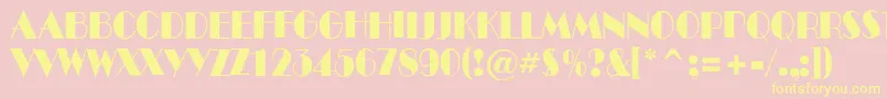 Bentt13 Font – Yellow Fonts on Pink Background