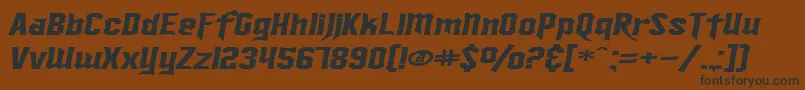 SfIronsidesExtendedItalic Font – Black Fonts on Brown Background