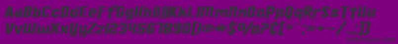 SfIronsidesExtendedItalic Font – Black Fonts on Purple Background