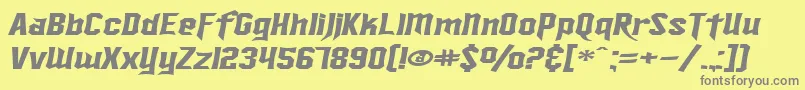 SfIronsidesExtendedItalic Font – Gray Fonts on Yellow Background