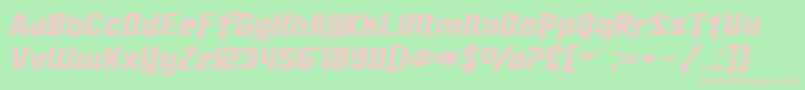 SfIronsidesExtendedItalic Font – Pink Fonts on Green Background