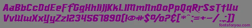 SfIronsidesExtendedItalic Font – Purple Fonts on Gray Background