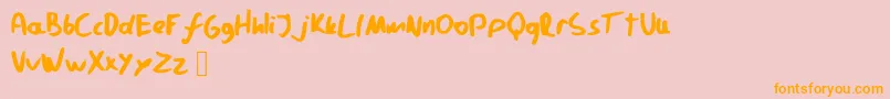 Pavfont Font – Orange Fonts on Pink Background