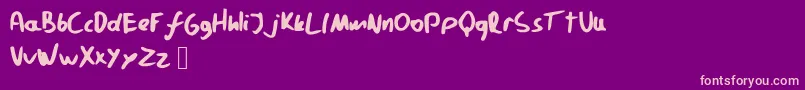 Pavfont Font – Pink Fonts on Purple Background