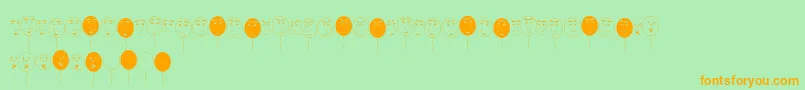 BalloonMan Font – Orange Fonts on Green Background