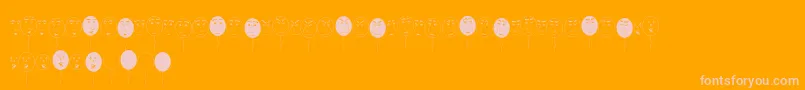 Шрифт BalloonMan – розовые шрифты на оранжевом фоне