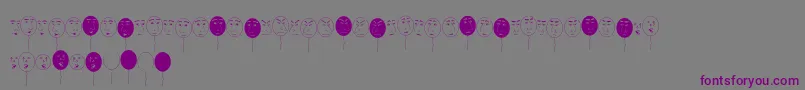 BalloonMan Font – Purple Fonts on Gray Background