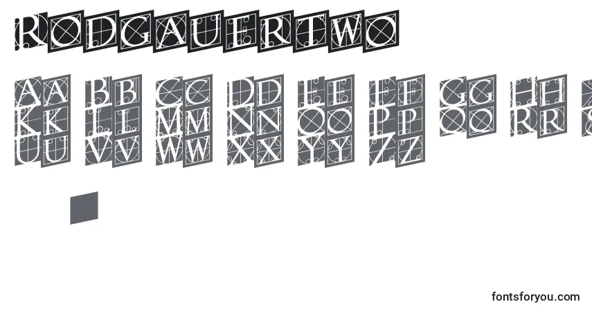 Czcionka Rodgauertwo – alfabet, cyfry, specjalne znaki