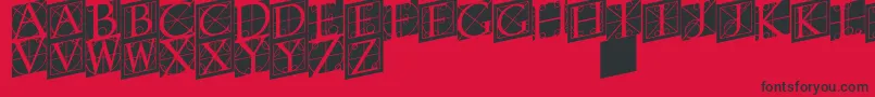 Rodgauertwo Font – Black Fonts on Red Background