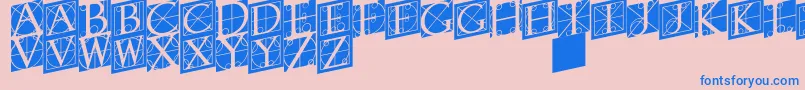 Шрифт Rodgauertwo – синие шрифты на розовом фоне
