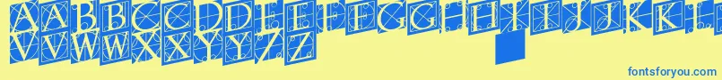 Rodgauertwo Font – Blue Fonts on Yellow Background