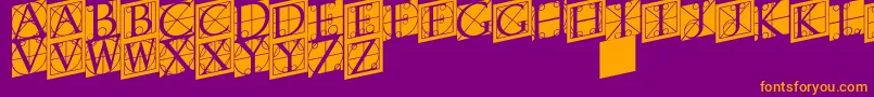 Rodgauertwo Font – Orange Fonts on Purple Background