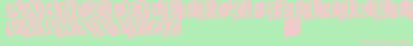 Rodgauertwo Font – Pink Fonts on Green Background