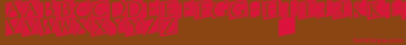 Rodgauertwo Font – Red Fonts on Brown Background