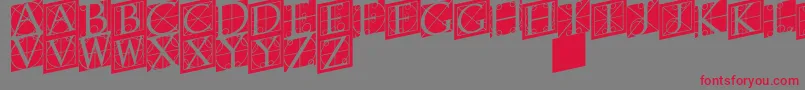 Rodgauertwo Font – Red Fonts on Gray Background