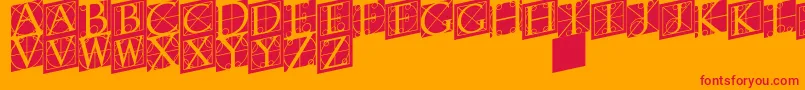 Rodgauertwo Font – Red Fonts on Orange Background