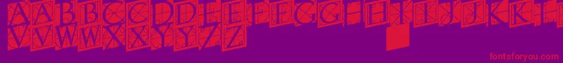 Rodgauertwo Font – Red Fonts on Purple Background