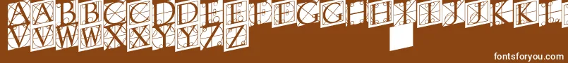 Rodgauertwo Font – White Fonts on Brown Background
