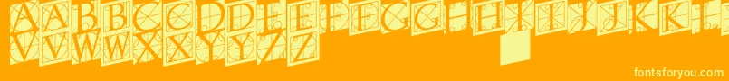 Rodgauertwo Font – Yellow Fonts on Orange Background