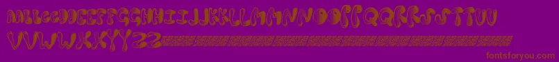Springdance-Schriftart – Braune Schriften auf violettem Hintergrund
