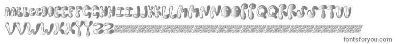 Springdance-fontti – harmaat kirjasimet valkoisella taustalla