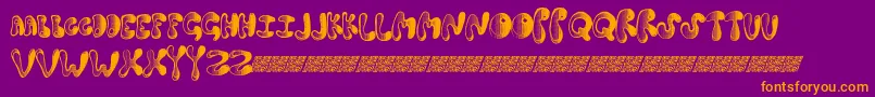 Springdance Font – Orange Fonts on Purple Background