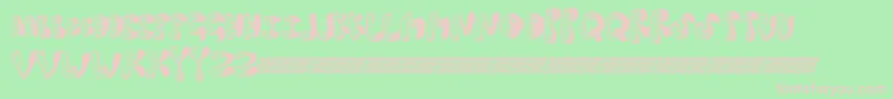 フォントSpringdance – 緑の背景にピンクのフォント