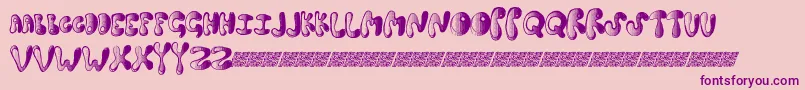 Springdance Font – Purple Fonts on Pink Background