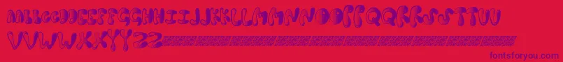 Springdance Font – Purple Fonts on Red Background