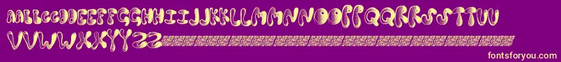 Springdance Font – Yellow Fonts on Purple Background