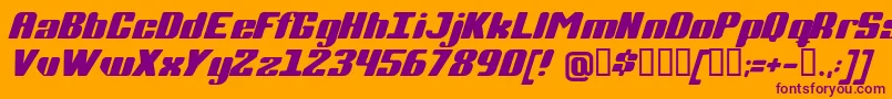 Completi Font – Purple Fonts on Orange Background