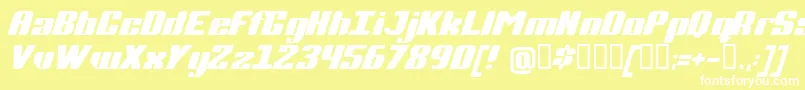 Completi Font – White Fonts on Yellow Background