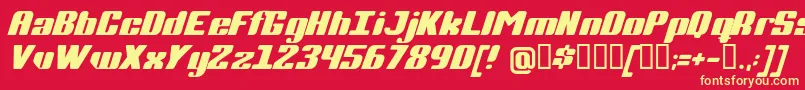 Completi Font – Yellow Fonts on Red Background