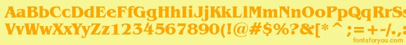 BenguiatBoldBt Font – Orange Fonts on Yellow Background