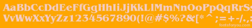 Шрифт BenguiatBoldBt – розовые шрифты на оранжевом фоне