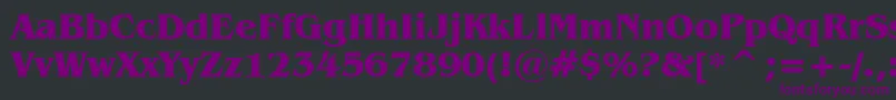 Шрифт BenguiatBoldBt – фиолетовые шрифты на чёрном фоне