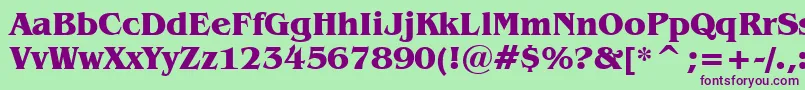 BenguiatBoldBt Font – Purple Fonts on Green Background