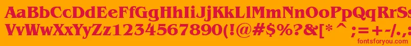 BenguiatBoldBt Font – Red Fonts on Orange Background