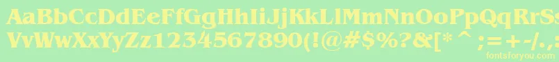 BenguiatBoldBt Font – Yellow Fonts on Green Background