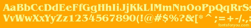 BenguiatBoldBt Font – Yellow Fonts on Orange Background