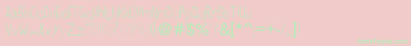fuente Baileyfont – Fuentes Verdes Sobre Fondo Rosa