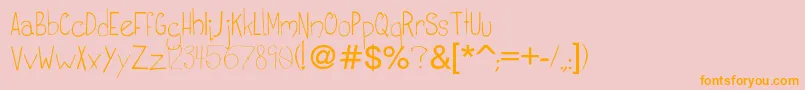 Baileyfont Font – Orange Fonts on Pink Background