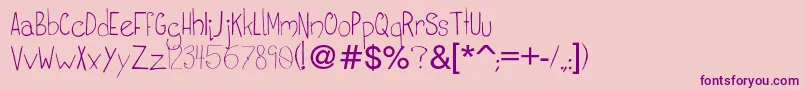 Шрифт Baileyfont – фиолетовые шрифты на розовом фоне