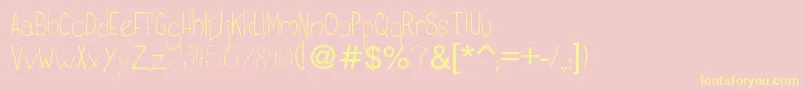 Baileyfont Font – Yellow Fonts on Pink Background