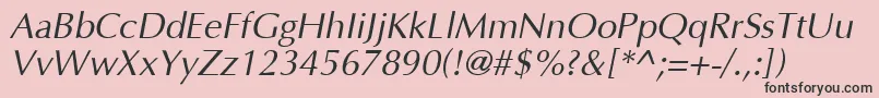 AgopusOblique Font – Black Fonts on Pink Background