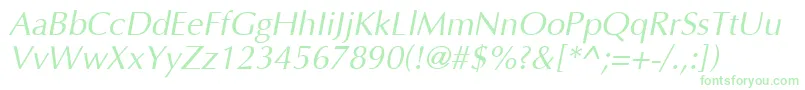 AgopusOblique Font – Green Fonts on White Background
