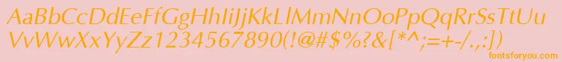 AgopusOblique Font – Orange Fonts on Pink Background